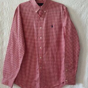 Ralph Lauren Gingham Button Down Long Sleeve Shirt NWOT